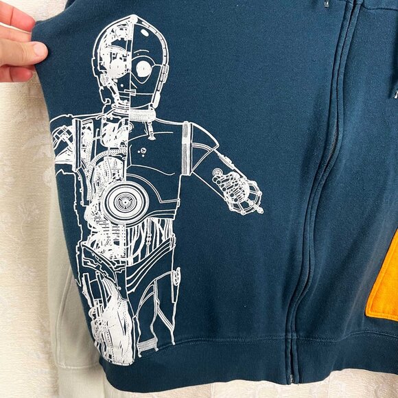 Disney Star Wars Droid Depot C-3PO Hoodie Industrial Automation full-zip jacket - Picture 4 of 10